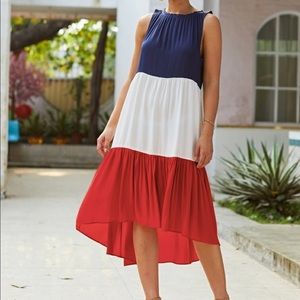 XL Red white blue dress